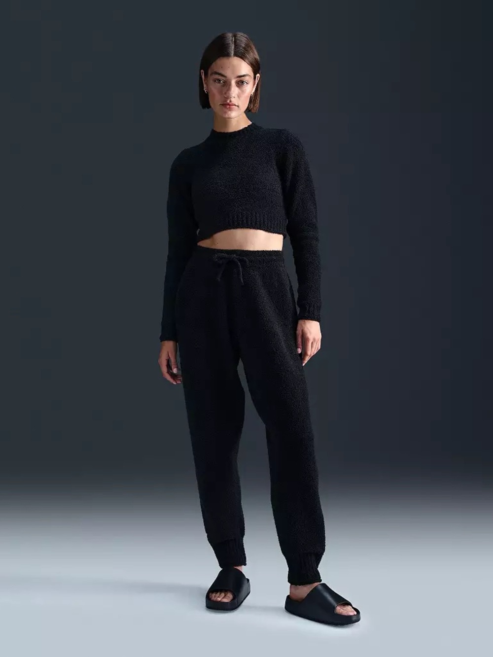 Nike Sportswear Phoenix Cozy Bouclé High Waisted Oversized Knit Pants Sz S